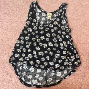 Black Floral Tank Size Small